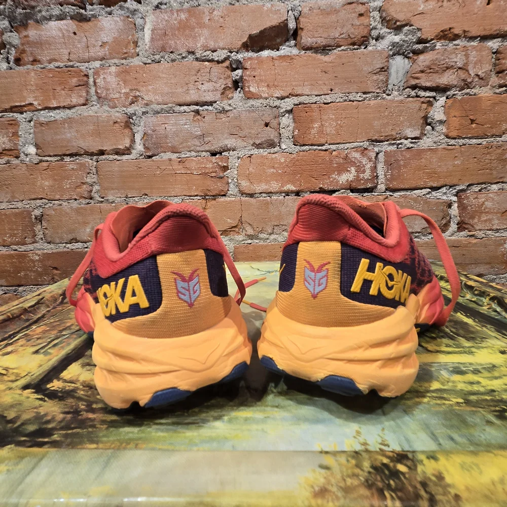 HOKA Trail Running Shoe in Red and Orange - Picture 5 of 7